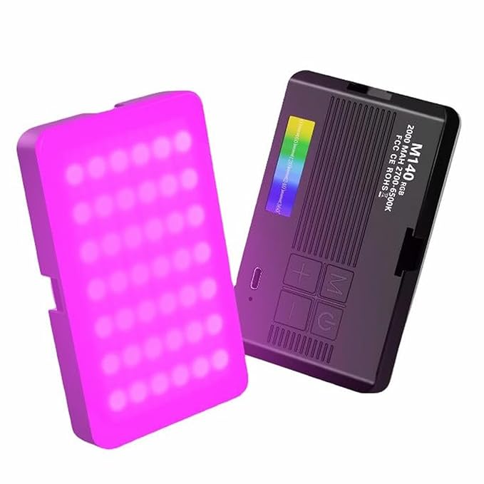 ZODUCT M140 RGB Pocket Camera Light – 2700K-6500K, 2000mAh