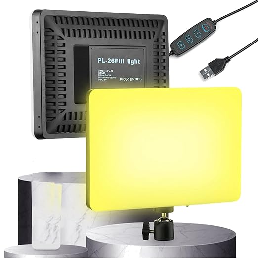 ZODUCT 10" USB LED Video Light – 3-Color Dimmable Fill Light
