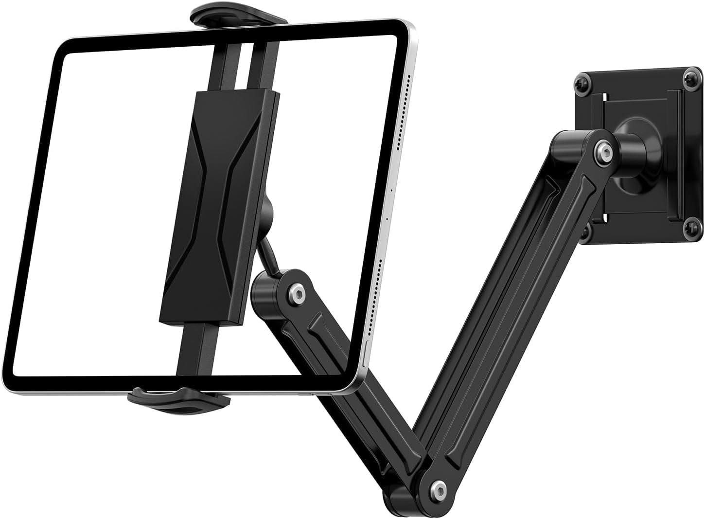 Universal Flexible Tablet Wall Mount 360° Adjustable with Screw Easy Installation Metal Holder