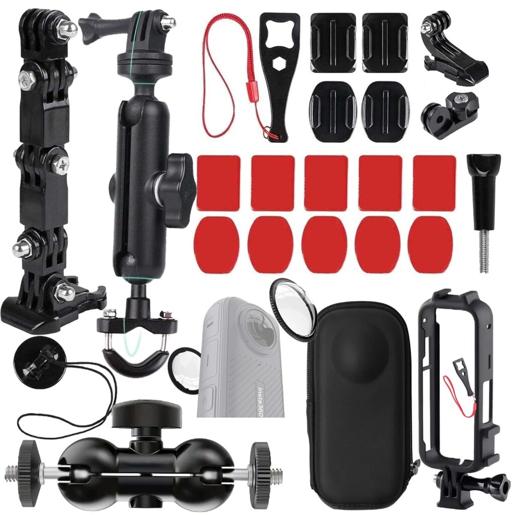 Insta360 X4 Action Camera Accessories Kit for Vlogger & Rider