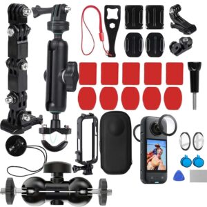 Insta360 X3 Action Camera Accessories Kit for Vlogger & Rider