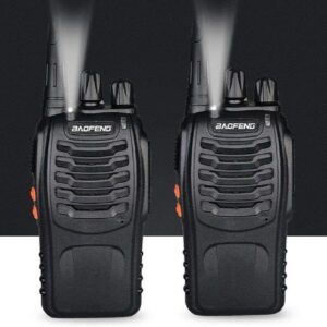 ZODUCT Professional 2 Pieces Two-Way Radio Walkie Talkie with 16 Channels Intercom & LED Light, 1500 MAH Battery with Charger